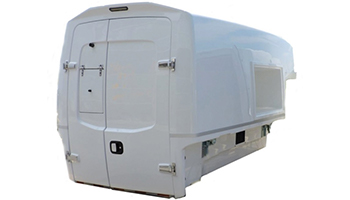 Cápsulas de fibra de vidrio para camioneta